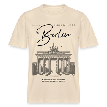 BERLIN Souvenir-Relaxed Fit Unisex Bio-T-Shirt - Natur
