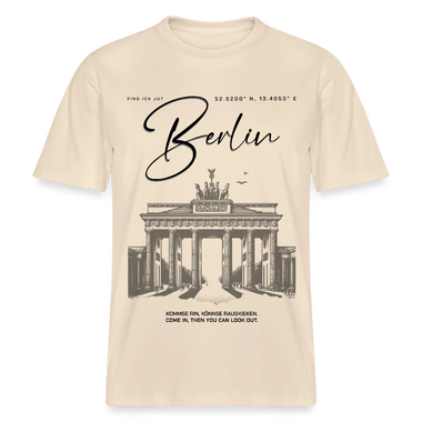 BERLIN Souvenir-Relaxed Fit Unisex Bio-T-Shirt - Natur