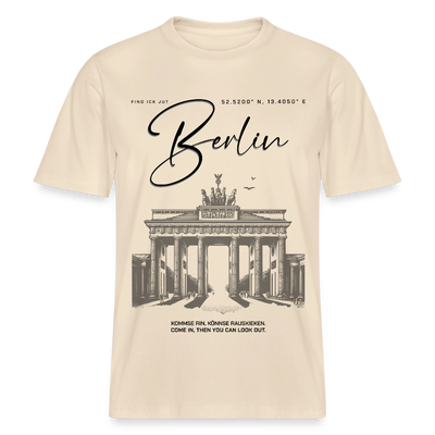 BERLIN Souvenir-Relaxed Fit Unisex Bio-T-Shirt - Natur