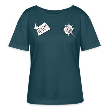 WATN? NÜSCHT!-Rundhals Frauen Bio-T-Shirt - Dunkles Petrol