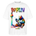 Illustration eines bunten Bären in Regenbogenfarben, der mit Pinsel und Farbpalette kreativ ist, vor dem Berliner Fernsehturm in Regenbogenoptik. Darüber der Schriftzug "Berlin" in Regenbogenfarben und darunter ganz klein "Findickjut". Perfekt zur Feier des CSD Berlin 2025. Oversized Unisex Bio T-Shirt - Weiß