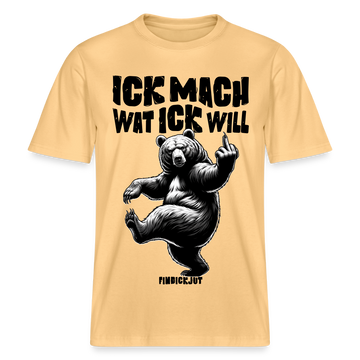 ICK MACH WAT ICK WILL-Relaxed Fit Unisex Bio-T-Shirt IV - Hellgelb