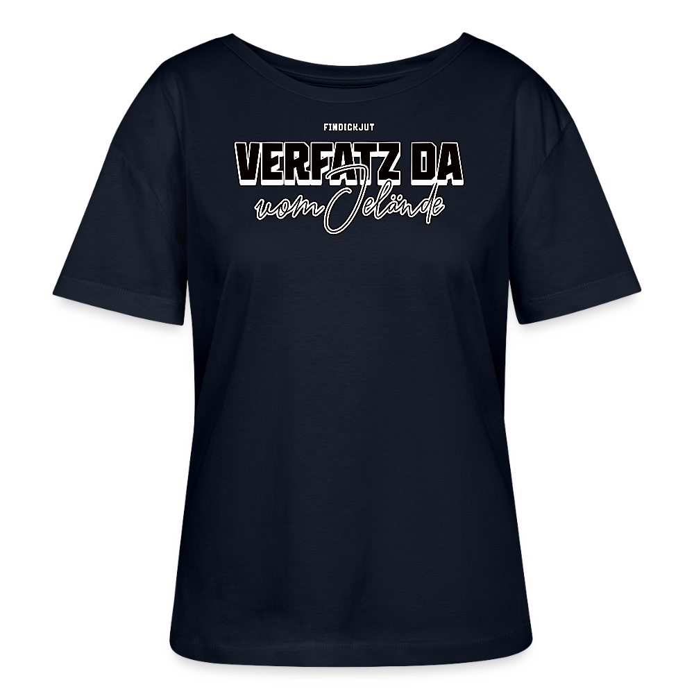 VERFATZ DA VOM JELÄNDE-Rundhals Frauen Bio-T-Shirt - Navy