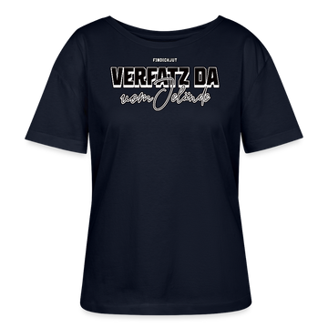 VERFATZ DA VOM JELÄNDE-Rundhals Frauen Bio-T-Shirt - Navy