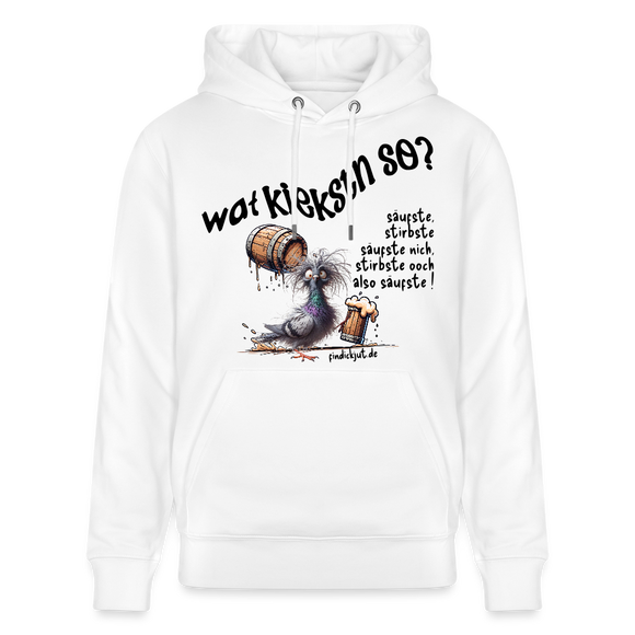 WAT KIEKSTN SO - Unisex Bio-Hoodie - Weiß