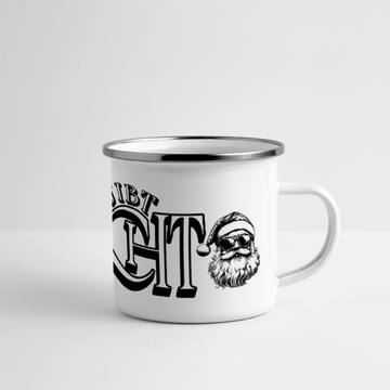 Weihnachtstasse 2025-JIBT NÜSCHT-Panorama Emaille-Tasse - Weiß