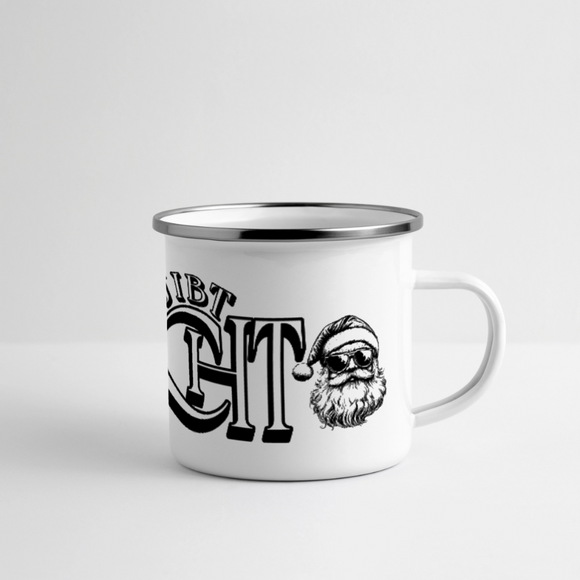 Weihnachtstasse 2025-JIBT NÜSCHT-Panorama Emaille-Tasse - Weiß