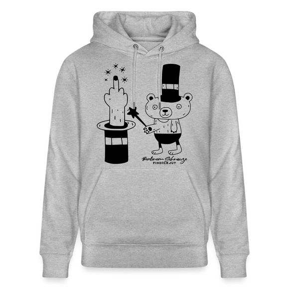 Berlin Unisex Bio-Hoodie-OHNE WORTE - Grau meliert