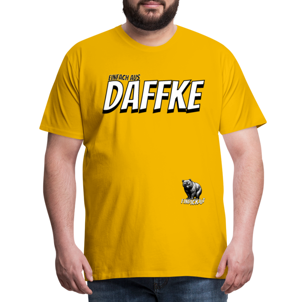 AUS DAFFKE--Männer Premium T-Shirt - Sonnengelb