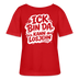 BIN DA, KANN LOSJEHN-Rundhals Frauen Bio-T-Shirt mit Berliner Schnauze - Rot