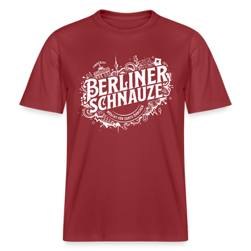 BERLINER SCHNAUZE-RELAXED FIT Unisex BIO T-Shirt - Erdrot