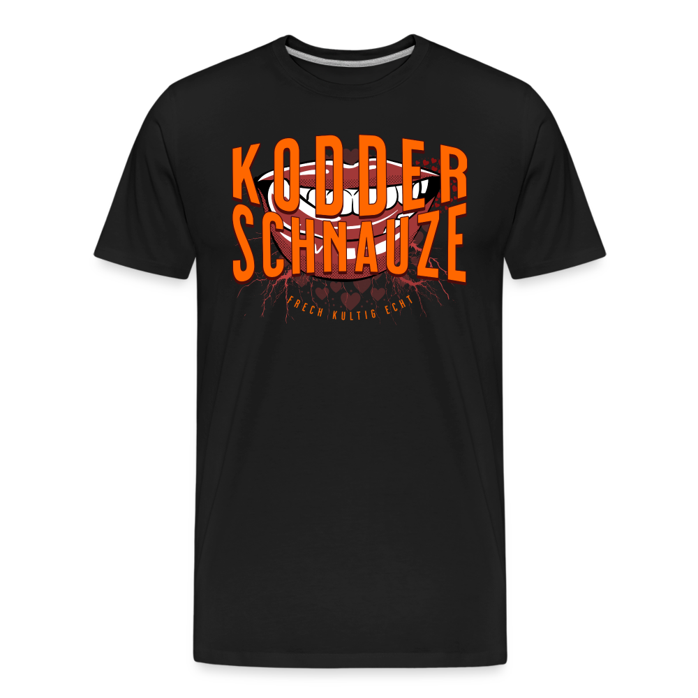 KODDERSCHNAUZE - Männer Premium Bio T-Shirt - Schwarz