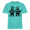 LATSCH & BOMMEL-relaxed fit Unisex Bio T-Shirt - Poolblau