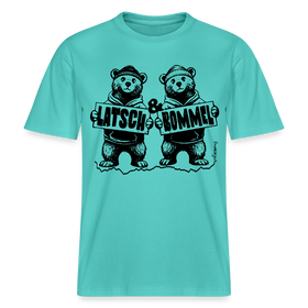 LATSCH & BOMMEL-relaxed fit Unisex Bio T-Shirt - Poolblau