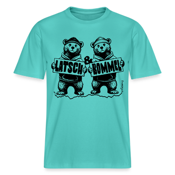 LATSCH & BOMMEL-relaxed fit Unisex Bio T-Shirt - Poolblau