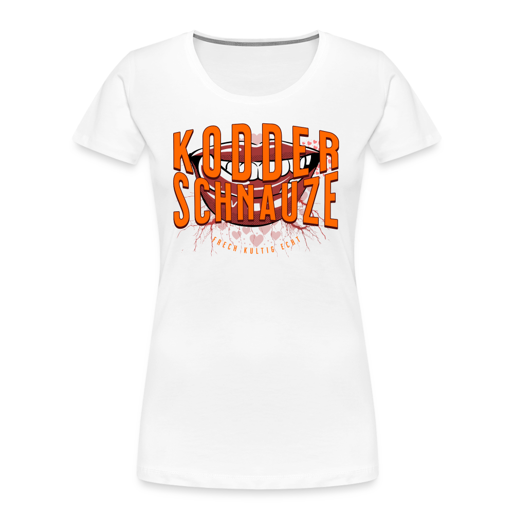 Berliner-KODDERSCHNAUZE - Frauen Premium Bio T-Shirt - Weiß