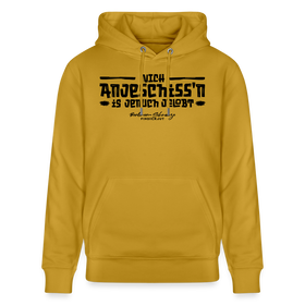 Berliner Spruch-NICH ANJESCHISSN-Unisex Bio-Hoodie - Ocker