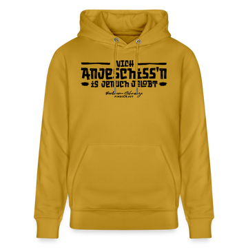 Berliner Spruch-NICH ANJESCHISSN-Unisex Bio-Hoodie - Ocker