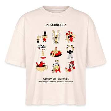 MESCHUGGE-Frauen Boxy Bio-T-Shirt - Naturweiß