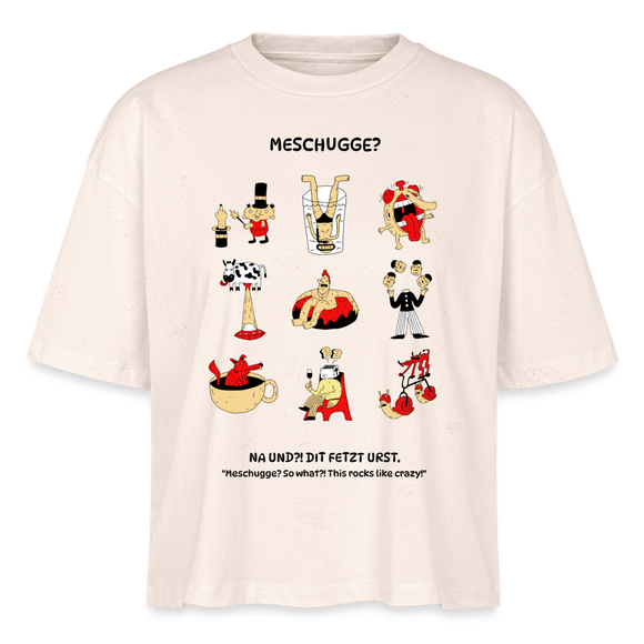 MESCHUGGE-Frauen Boxy Bio-T-Shirt - Naturweiß