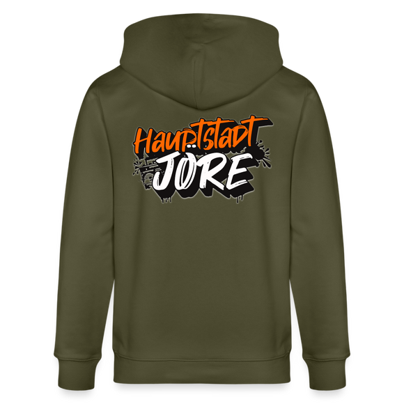 HAUPTSTADTJÖRE-Unisex Bio-Kapuzenjacke - Khaki