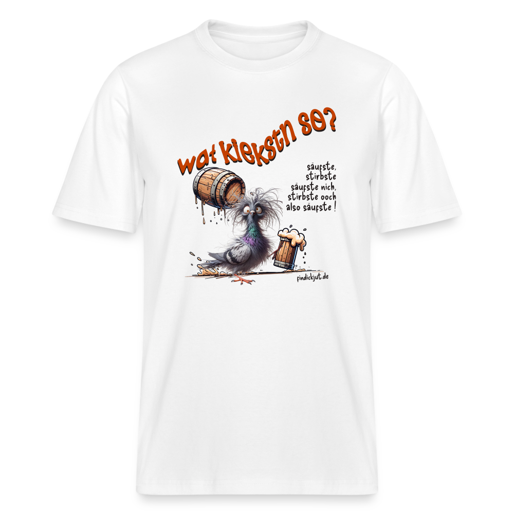 WAT KIEKSTN SO? - Relaxed Fit Unisex Bio-T-Shirt - Weiß