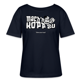 MACH N KOPP ZU-Rundhals Frauen Bio-T-Shirt - Navy