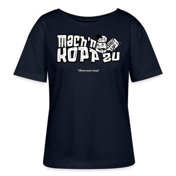 MACH N KOPP ZU-Rundhals Frauen Bio-T-Shirt - Navy