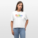 PRIDE 'REGENBOGENSCHAF'-Frauen Boxy Bio-T-Shirt - Weiß