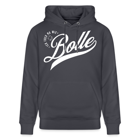 ICK FREU MA WIE BOLLE-Unisex Bio-Hoodie - Indigoblau