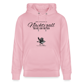 NACHTIGALL ICK HÖR DIR TRAPSEN-Unisex Bio-Hoodie - Hellrosa
