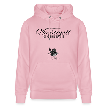 NACHTIGALL ICK HÖR DIR TRAPSEN-Unisex Bio-Hoodie - Hellrosa