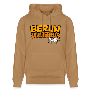 BERLIN ICK LIEB DIR - Unisex Bio-Hoodie - Latte
