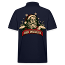 JIBT NÜSCHT zu Weihnachten-Unisex Bio-Poloshirt backprint - Navy