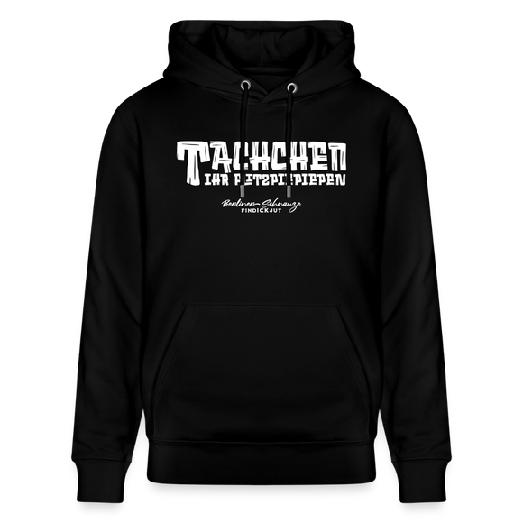 Berliner Begrüssung-TACHCHEN IHR FLITZPIEPEN- Bio-Hoodie - Schwarz