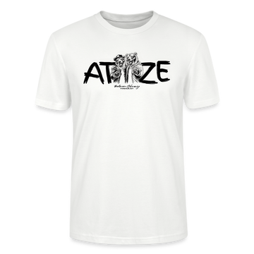 Berlin T-Shirt in Weiß mit 'Atze' Schriftzug und zwei gezeichneten Bären als Berliner Atzen, ideales Freundschafts-Shirt für Kumpels