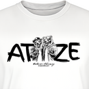 ATZE T-Shirt in Weiß mit zwei gezeichneten Bären als Berliner Atzen, ideales Freundschafts-Shirt für Kumpels-zoomansicht
