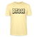 Hellgelbes Berlin Shirt mit schwarzem, grossen „Dit is so!“ Schriftzug in auffälliger Bubble-Schrift auf der Vorderseite.