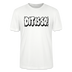 Weißes Berlin Shirt mit schwarzem, grossen „Dit is so!“ Schriftzug in auffälliger Bubble-Schrift auf der Vorderseite.
