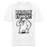 weisses Unisex Berlin Shirt mit schwarzem Print Berliner Spruch „ICK GLOOB ET HACKT“ und Berliner Bären, der sich ungläubig an den Kopf tippt