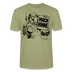 Nebelgrünes Berlin T-Shirt mit MACH HINNE Schriftzug, Berliner Bär, Fernsehturm und Berlin Skyline