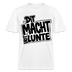 weisses Relaxed Fit Unisex Bio‑T‑Shirt, Berlin Shirt mit Spruch „DIT MACHT URST LUNTE“ (berliner schnauze), schwarzer Statement‑Print im Comic-Style