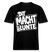 schwarzes Relaxed Fit Unisex Bio‑T‑Shirt mit weissem Typo-Print im Comic-Stil „DIT MACHT URST LUNTE“ – Berlin Shirt mit Berliner Schnauze