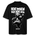 Berlin Shirt: schwarzes Oversized Unisex T‑Shirt mit Spruch inBerliner Schnauze„ICK MACH WAT ICK WILL“ und tanzendem Bären mit erhobenem Mittelfinger-100% Bio‑Baumwolle, Rundhals, weite Ärmel.
