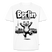 weisses Männer Premium Bio T‑Shirt mit Print „BERLIN ICK LIEBE DIR“, tanzender Berliner Bär und Berliner Skyline/Fernsehturm, Häuser und die Spree (Berlin Souvenir 2026)