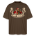 Berliner Bär mit Weihnachtsmütze, Sonnenbrille und Zigarre und dem Schriftzug "JIBT NÜSCHT" auf dem dunkelbraunen Oversized Unisex T-Shirt für Weihnachtsmuffel, aus 100% Bio Baumwolle