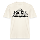 Relaxed Fit Unisex Bio T‑Shirt mit Print „DIT IS MIR SCHNURZPIEPE“ und darauf liegendem Berliner Bär – perfekt als Berlin Souvenir mit Berliner Schnauze.