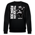 Schwarzer Sweater mit schwarz/weißem Bärenmotiv mit erhobenem Mittelfinger und Text in Großbuchstaben„Ick mach wat ick will“, Berliner-Schnauze-Design von FINDICKJUT