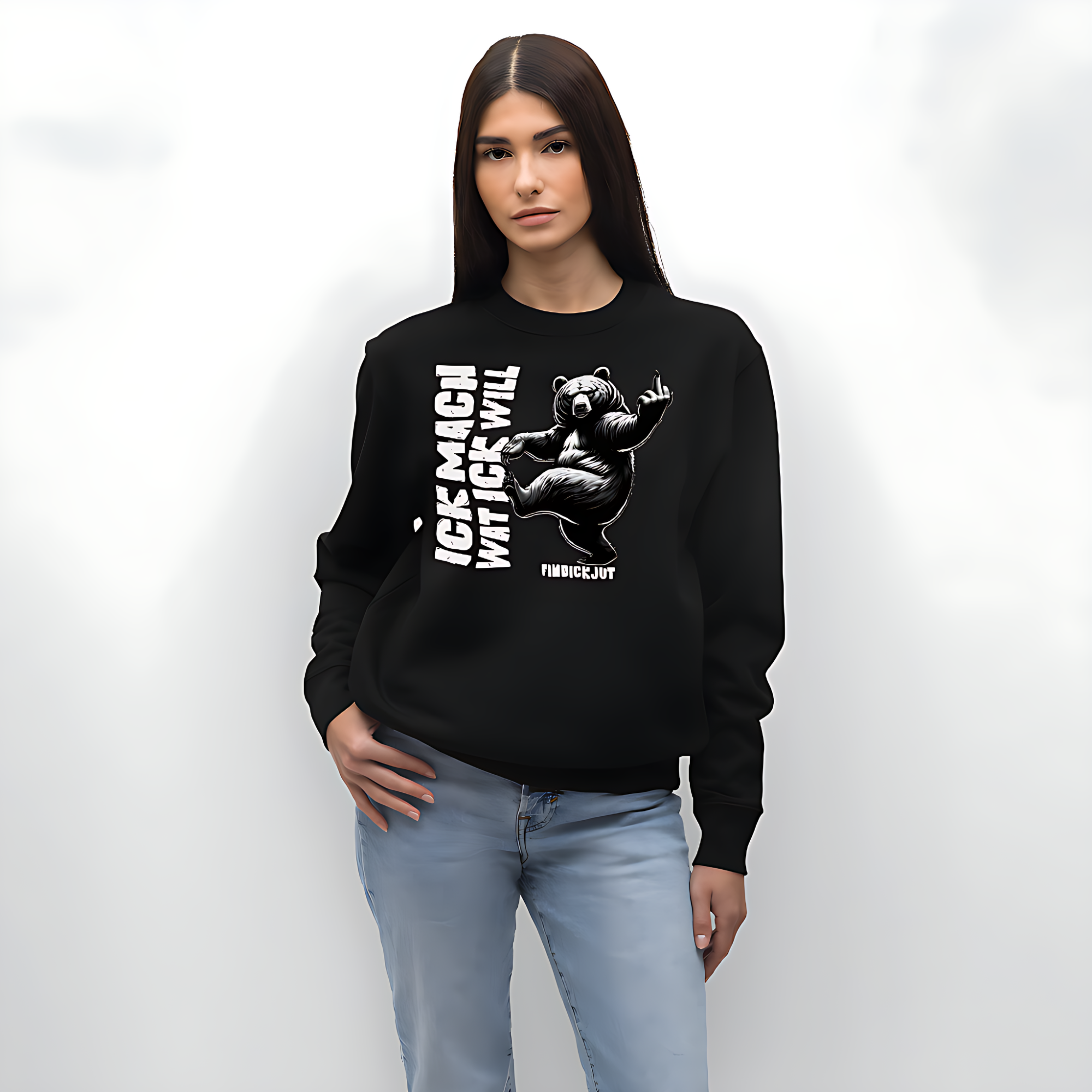 ICK MACH WAT ICK WILL-Unisex Bio-Sweatshirt