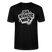 schwarzes Berlin Shirt-Unisex Bio-mit weissem Print „DA KIEKSTE WA?“ in fetter Comic-Schrift – eingesetzte Ärmel, Ripp-Nacken, perfekt für Berliner Streetwear.